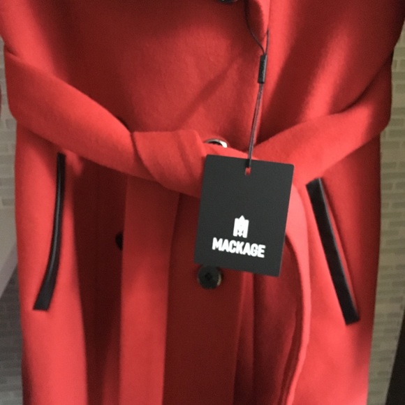 Mackage S-Tayla Red Wool Coat - Picture 6 of 13